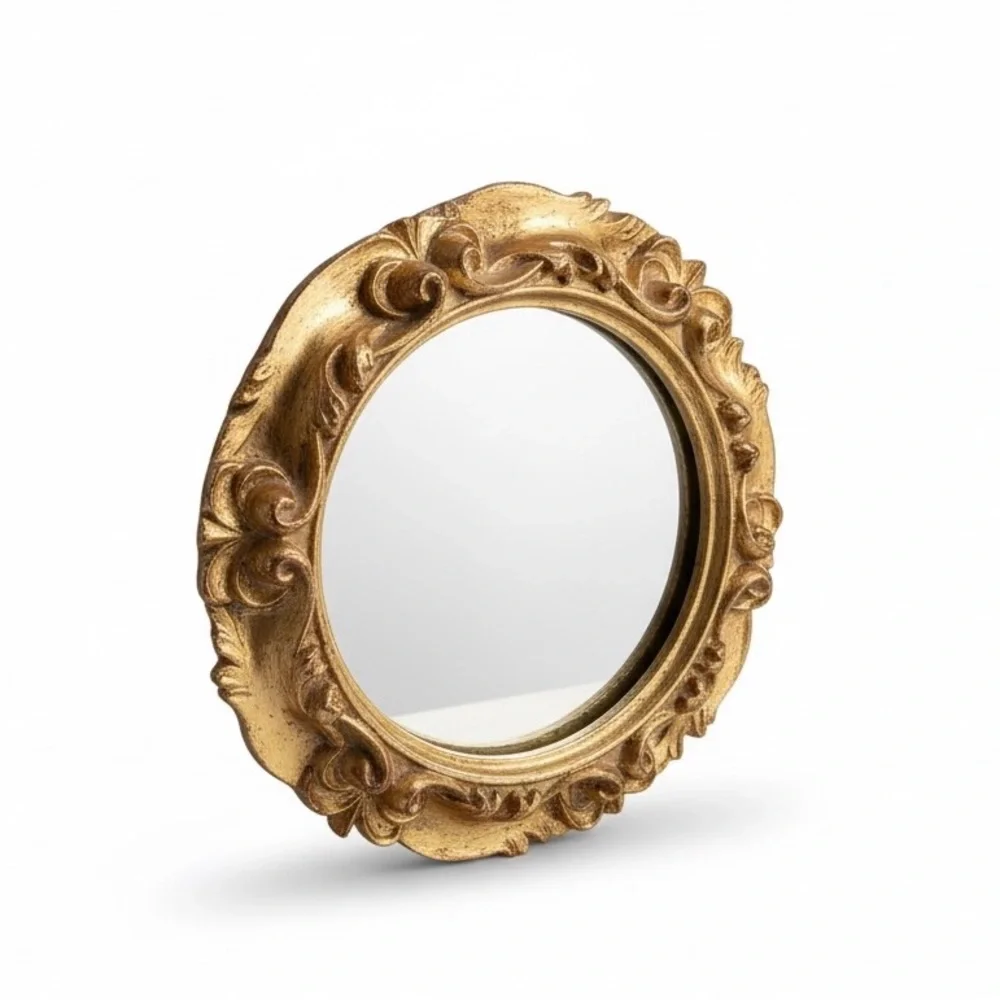 Italian Florentine Hollywood Regency Gold Giltwood Baroque Wall Mirror